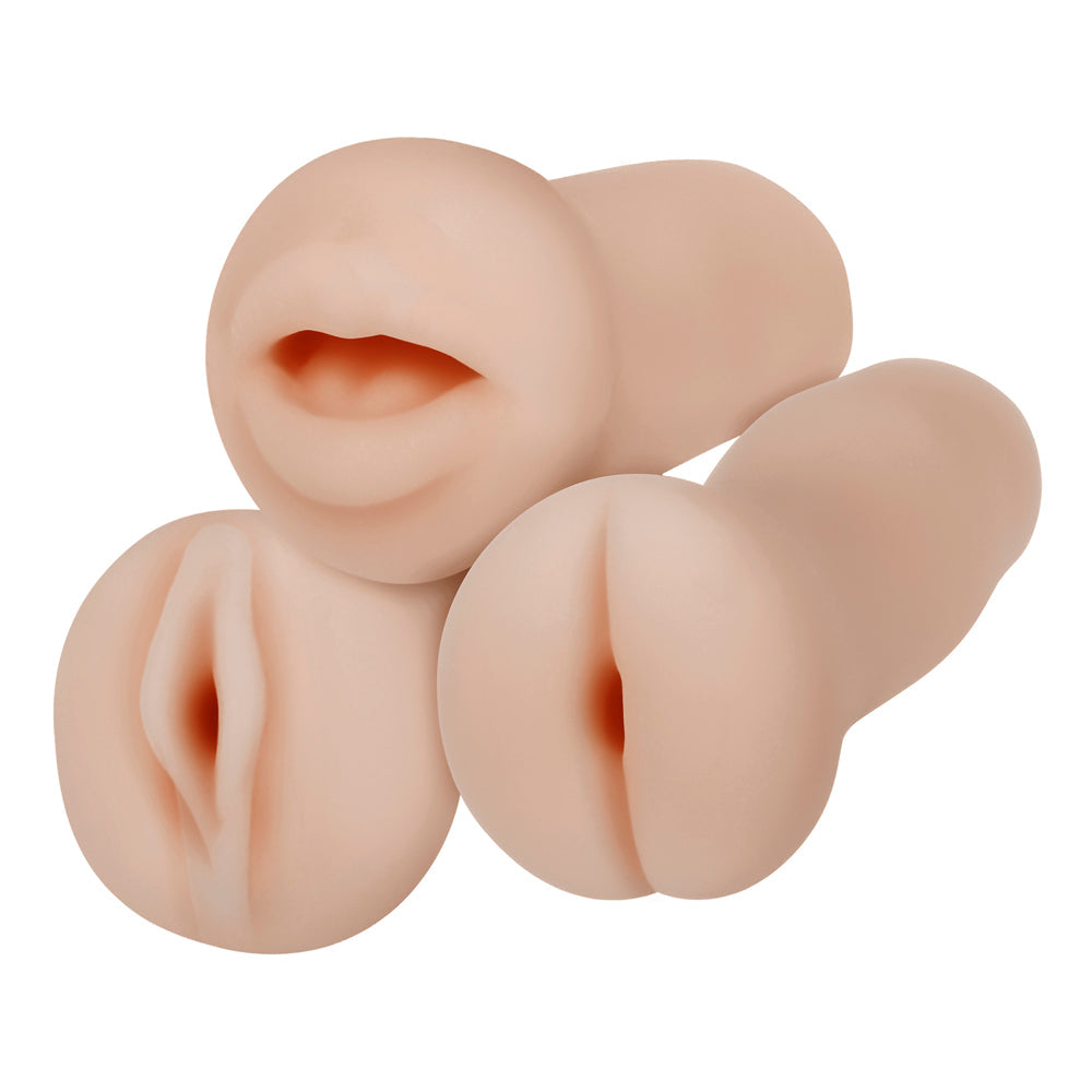 Selopa Party Pack 3-Piece Textured Stroker Set – Light