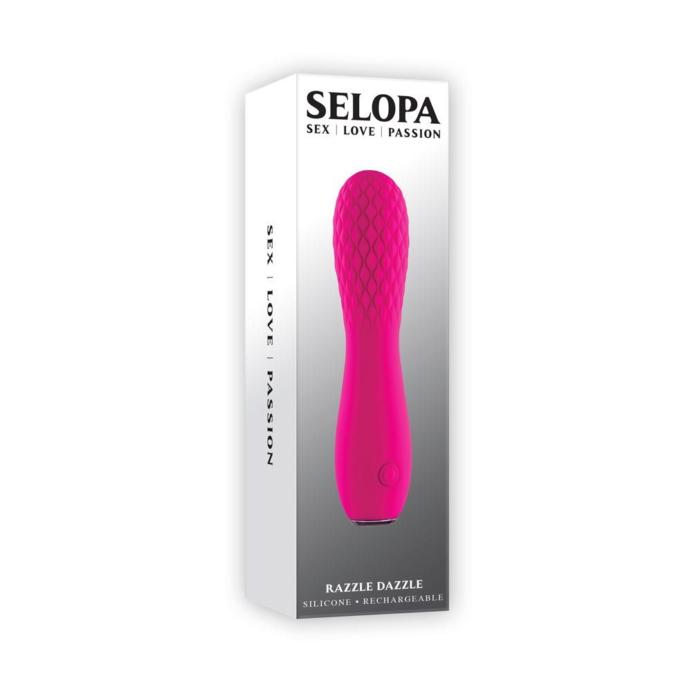 Selopa Razzle Dazzle Textured Vibrator Silicone Rechargeable - Pink