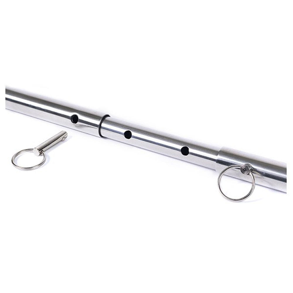 Spartacus Steel Spreader Bar with Leather Cuffs