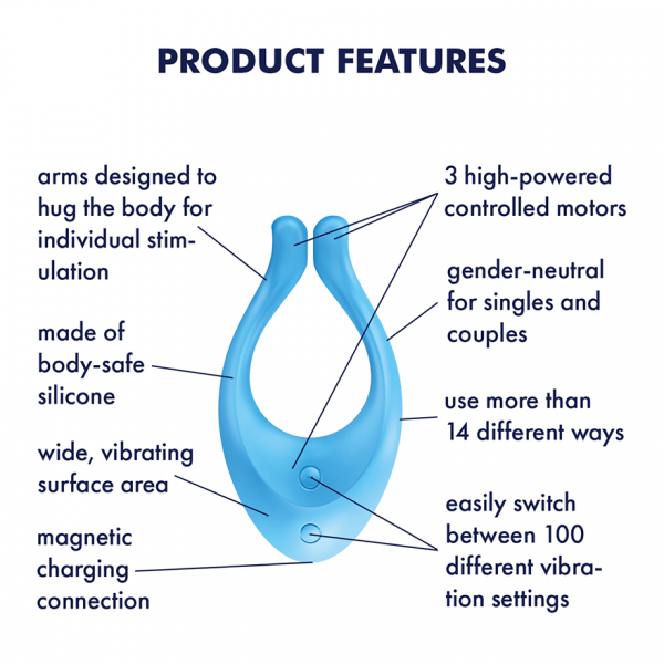 Satisfyer Endless Love Couples Vibrator - Blue