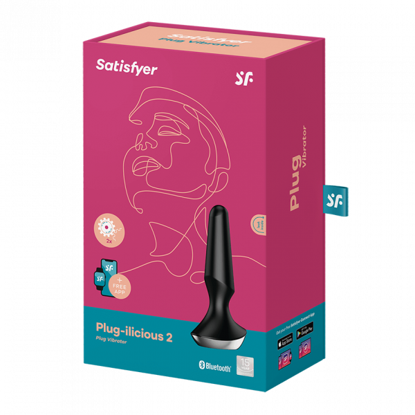 Satisfyer Plug-ilicious 2 Anal Vibrator with Connect App - Black
