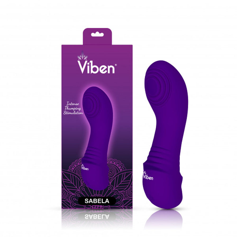Viben Sebela 5.3 Inch Mini Thumping Rechargeable G-Spot Vibrator – Violet