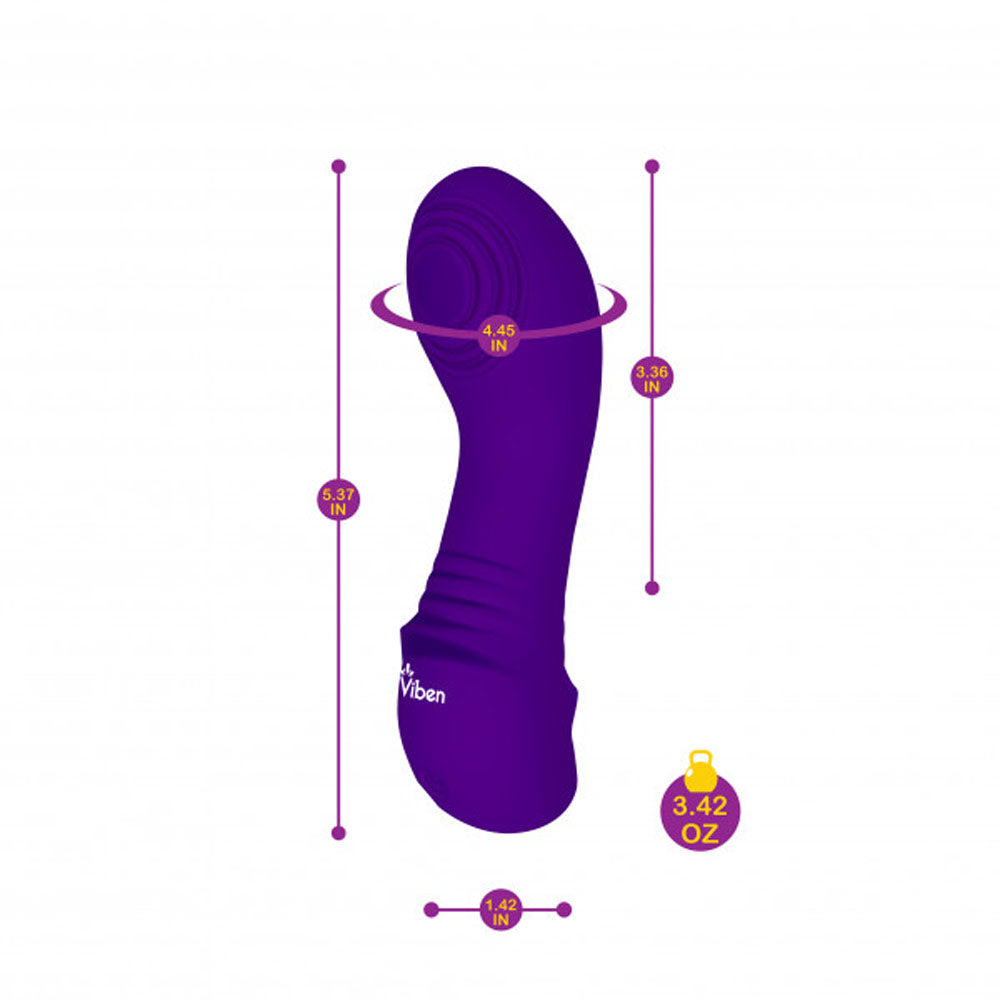 Viben Sebela 5.3 Inch Mini Thumping Rechargeable G-Spot Vibrator – Violet