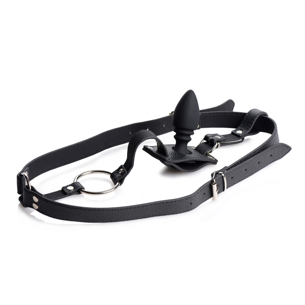 Cock Ring Harness w/ Silicone Anal Plug