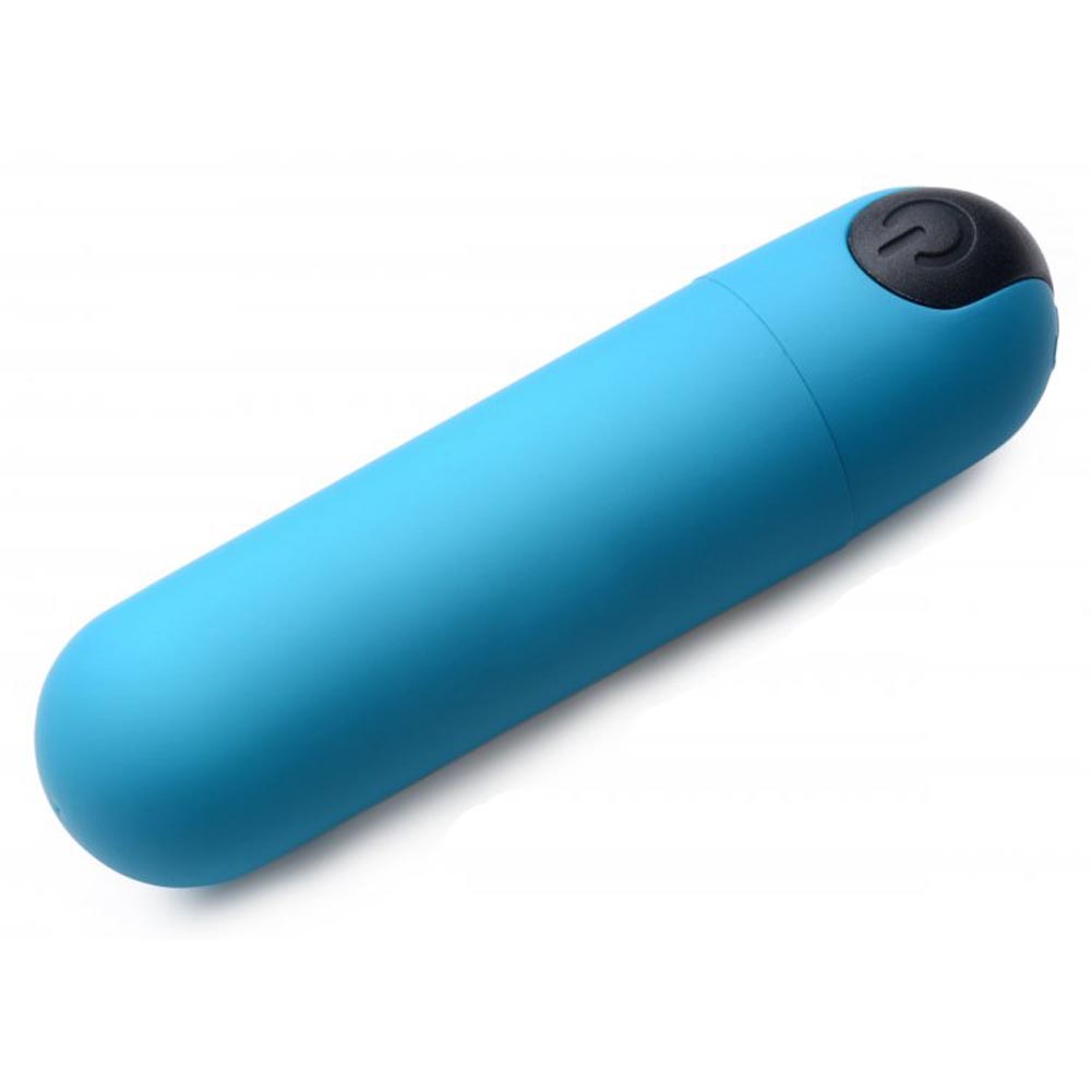 Bang! Vibrating Rechargeable Silicone Bullet with Remote Control - Blue