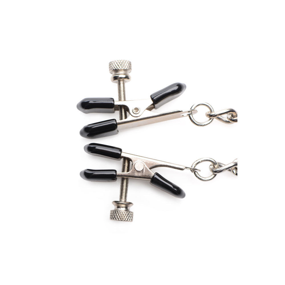Master Series Titty Taunter Nipple Clamps with Weighted Bead