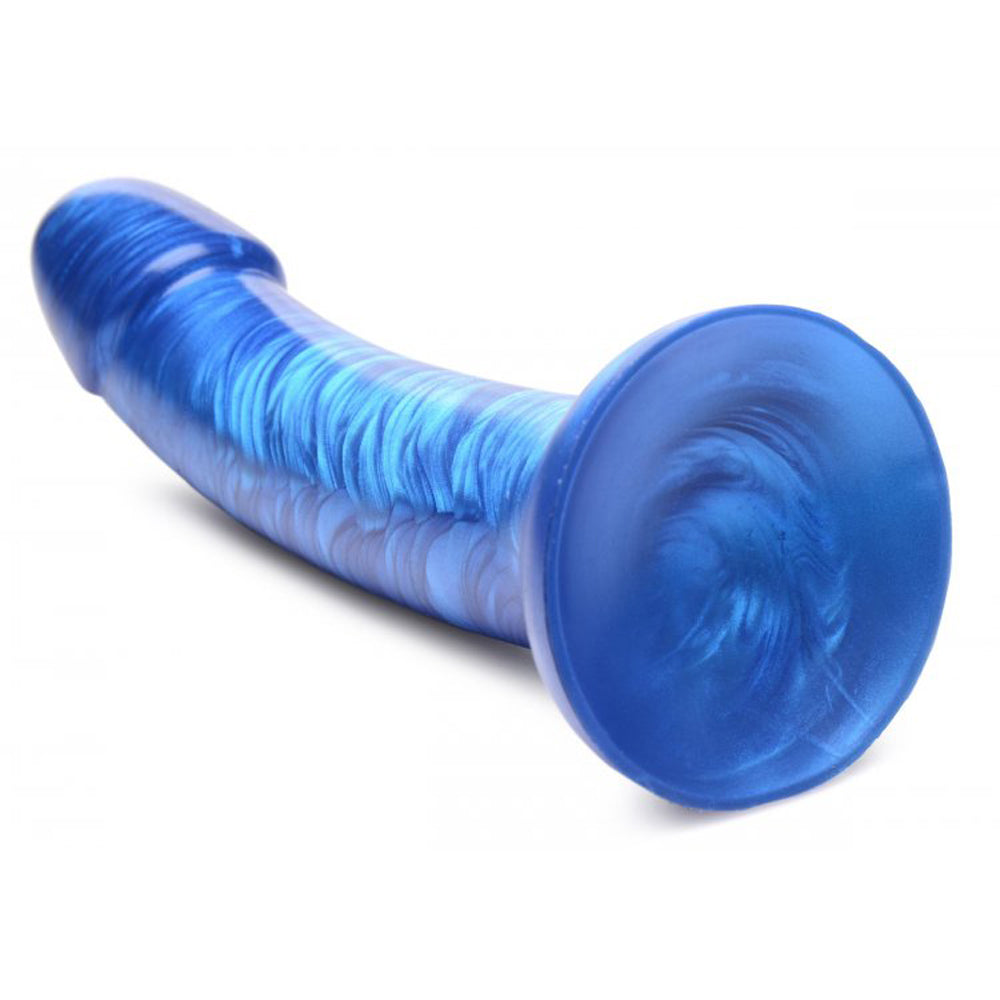 G-Tastic 7 Inch Metallic Silicone Dildo – Shimmering Blue Fantasy Dong