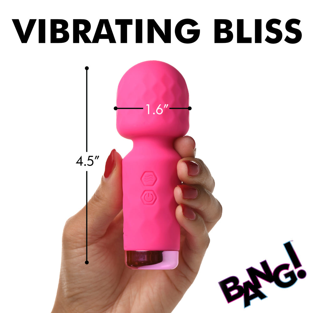 Bang! 10X Mini Silicone Wand Vibrator Splashproof - Pink