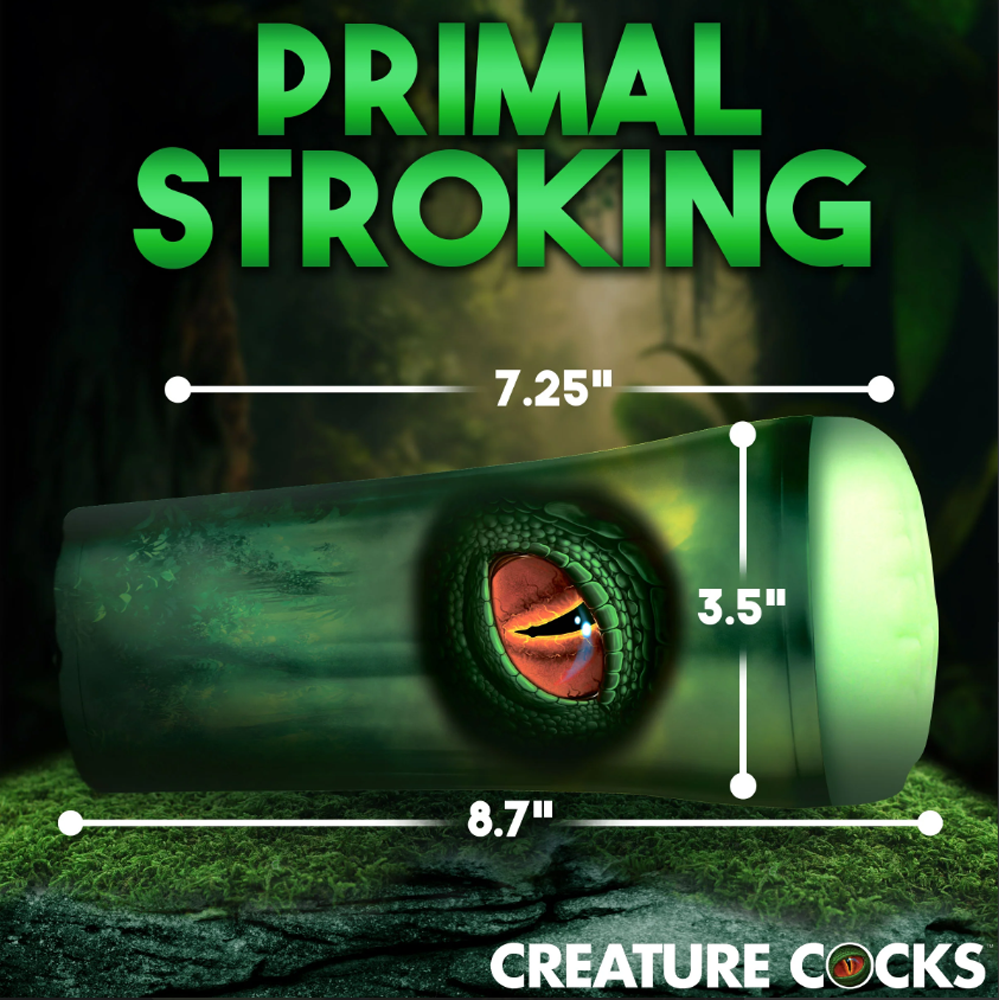 Creature Cocks Raptor Reptile Textured Fantasy Stroker - Green