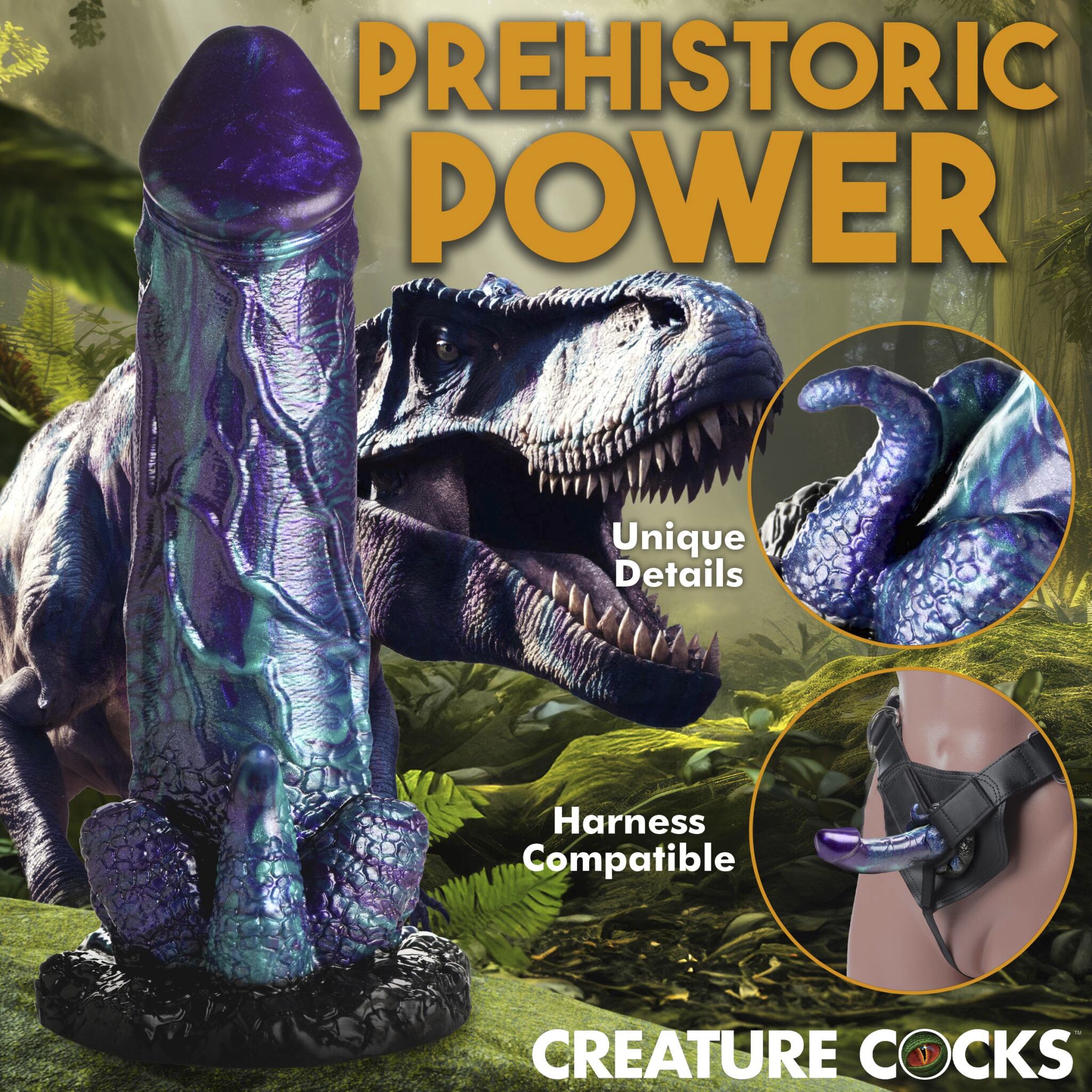 Creature Cocks XL Dino Dick Dinosaur Silicone Dildo