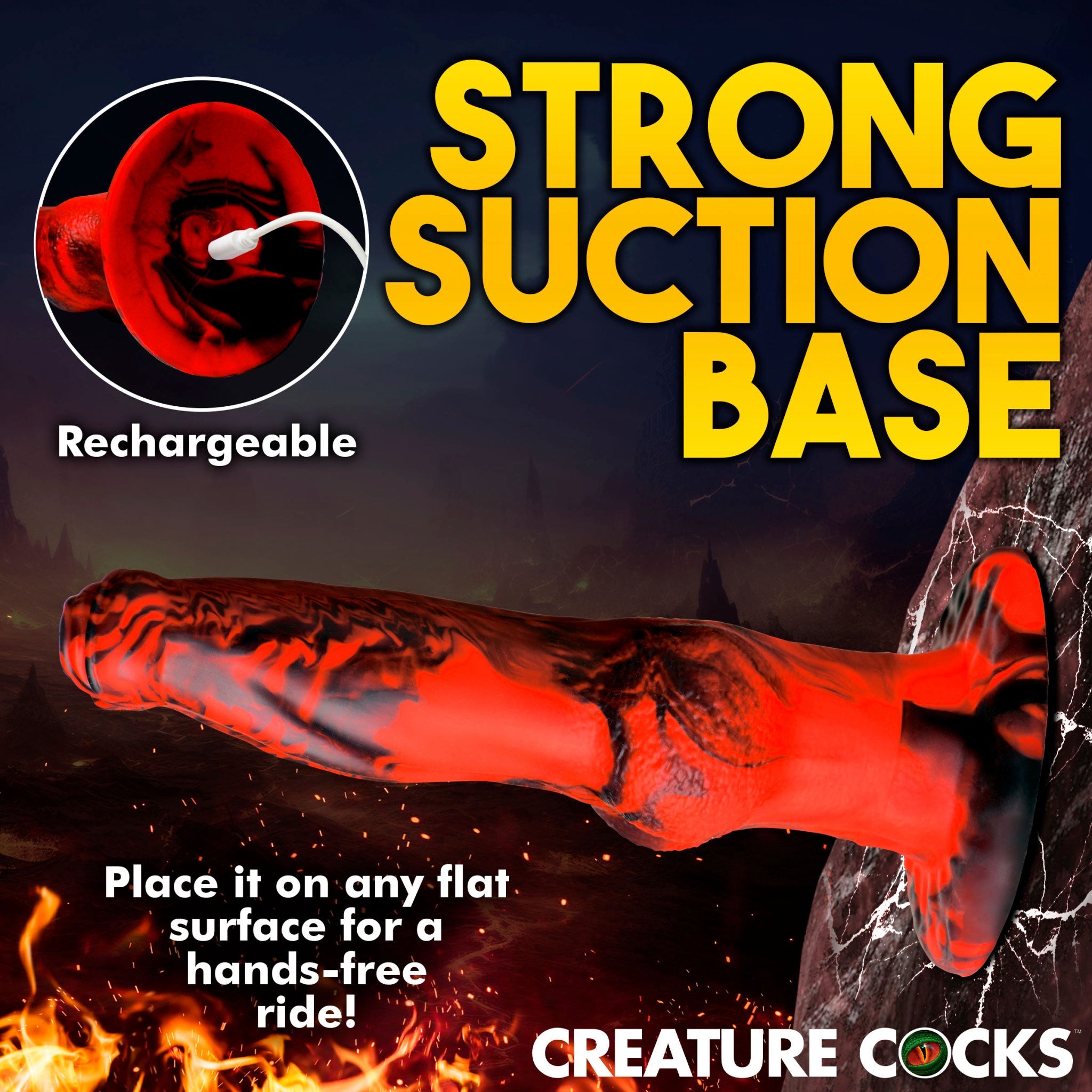 Creature Cocks Hell Wolf Thrusting & Vibrating Silicone Dildo – 8.7 Inch Fantasy Vibrator