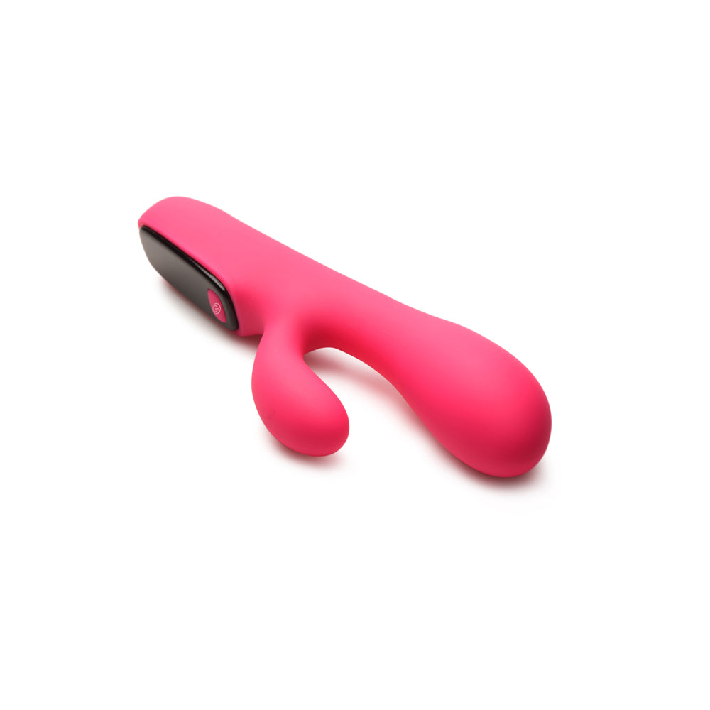 Bang! Dual Stimulation Digital Display Silicone Rabbit Vibrator - Pink
