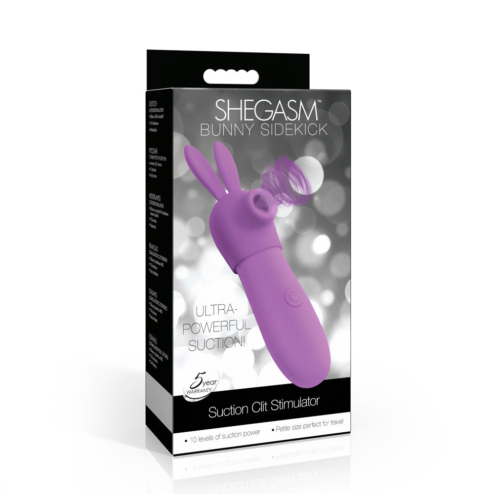 Shegasm Bunny Sidekick Clitoral Suction Silicone Stimulator - Pink