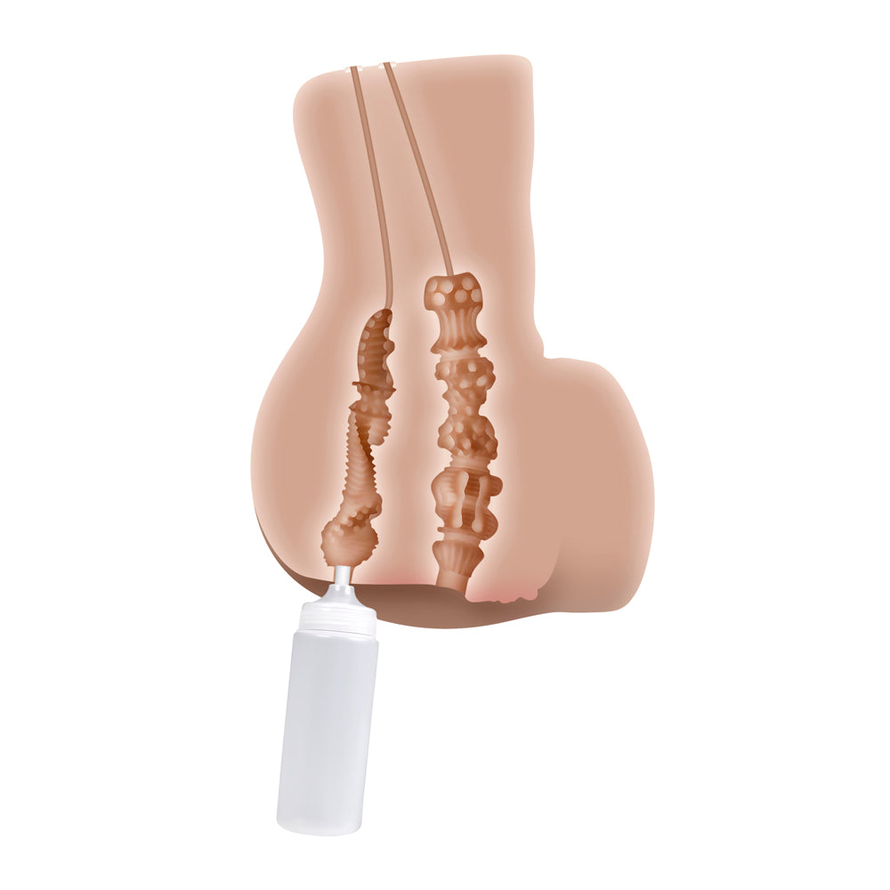 Zero Tolerance Rear Beauty Vibrating and Sucking Dual-Entry Stroker – Light