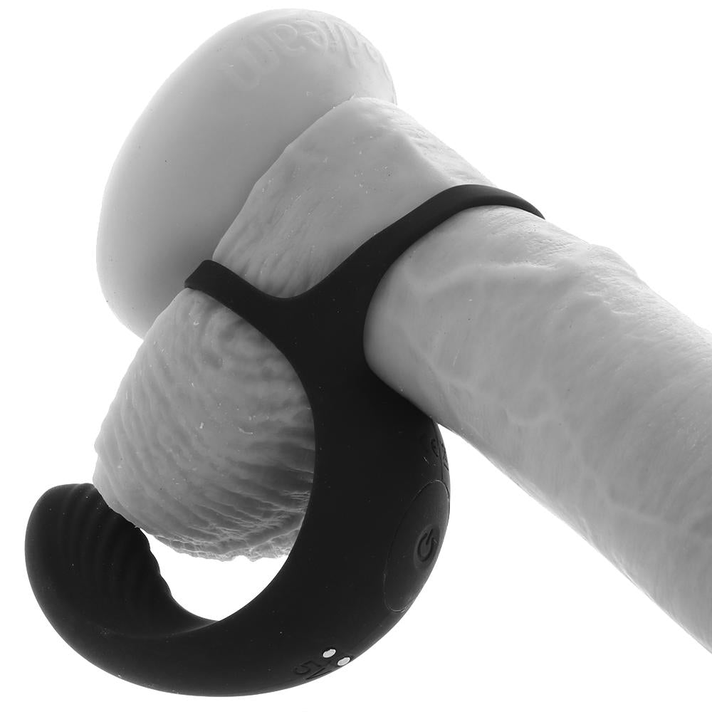 Zero Tolerance Vibrating Ball Cradle Cock & Ball Ring Silicone - Black
