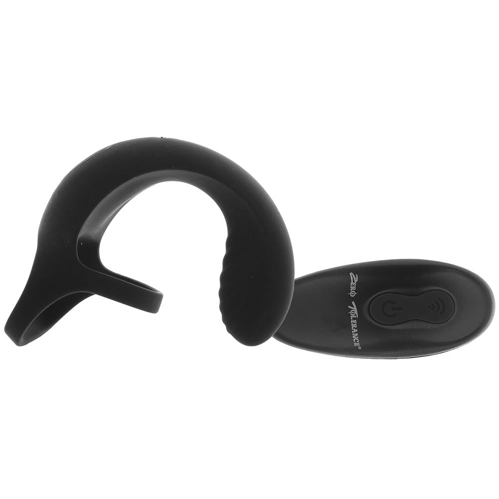 Zero Tolerance Vibrating Ball Cradle Cock & Ball Ring Silicone - Black