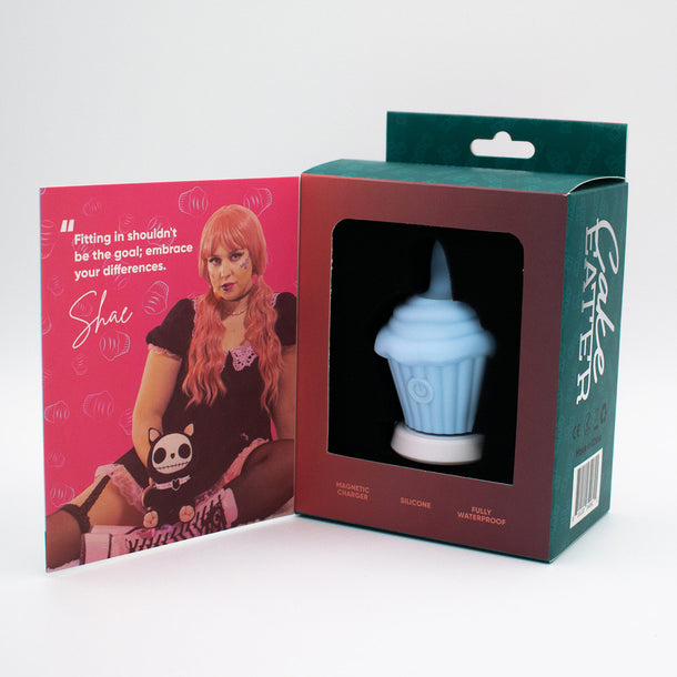 Cake Eater Flicking Tongue Vibrator Compact Clitoral Stimulator – Blue