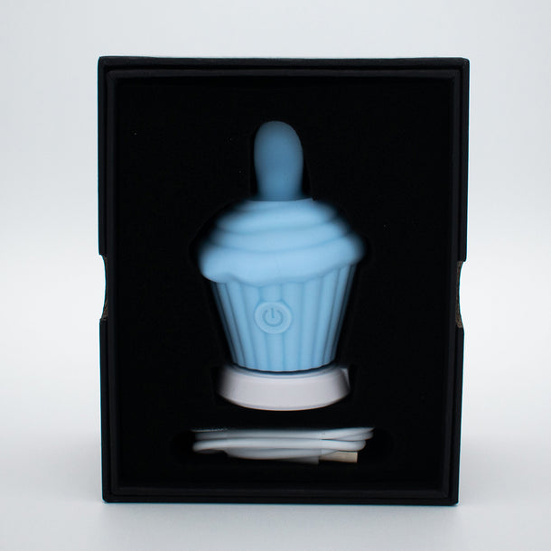 Cake Eater Flicking Tongue Vibrator Compact Clitoral Stimulator – Blue