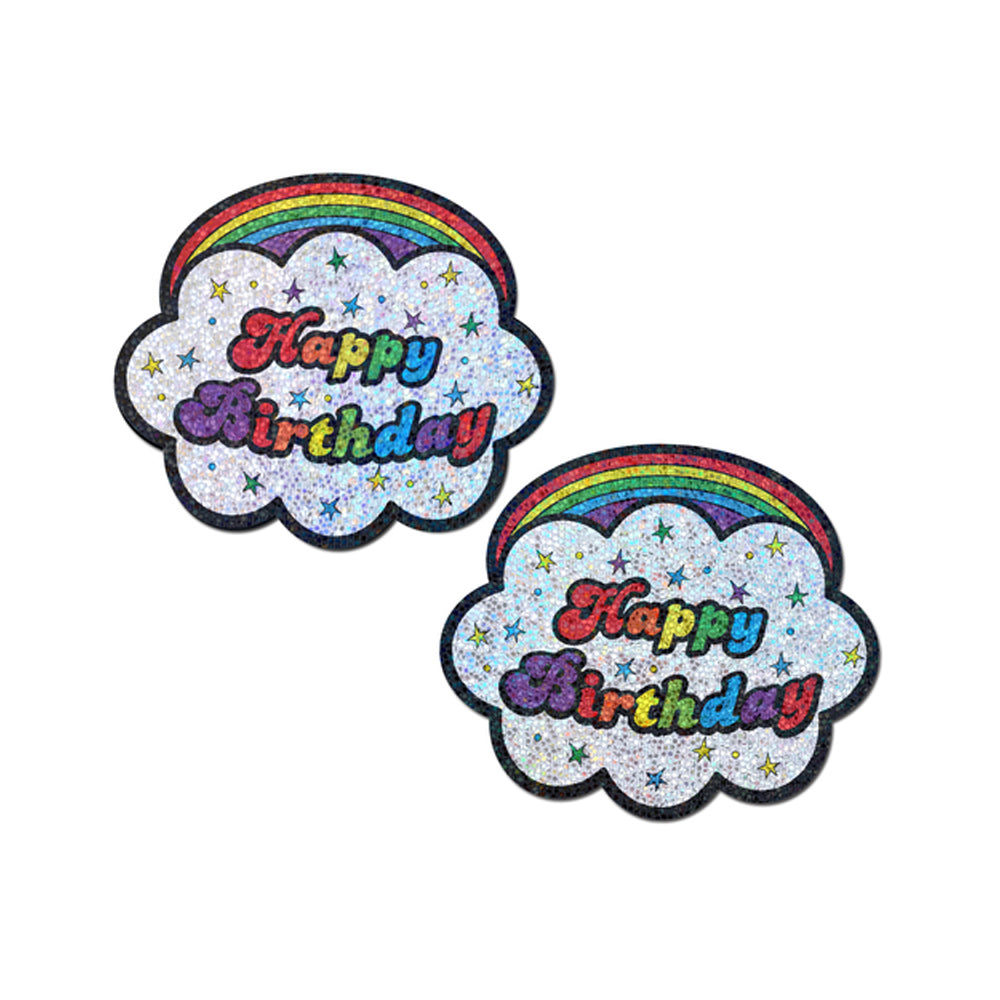 Rainbow Happy Birthday Cloud Pasties