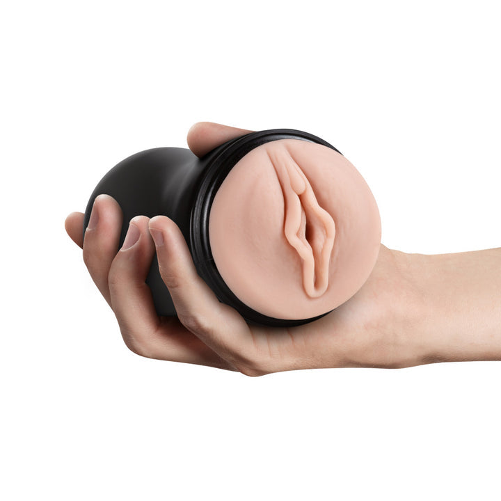 M For Men By Blush Soft and Wet Self-Lubricating Pussy Stroker With Pleasure Ridges and Orbs - Beige