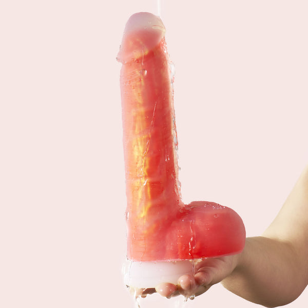 Noctura App-Enabled 6 inch Thrusting Vibrating Dildo - Pink