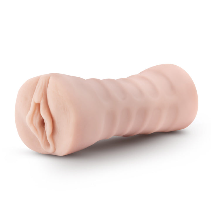 M For Men By Blush Ashley Realistic Vibrating Masturbator Stroker – Vanilla