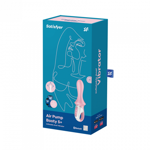 Satisfyer Air Pump Booty 5 Anal Vibrator with Connect App - Pink