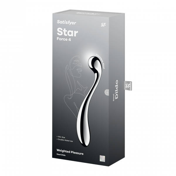 Satisfyer Star Force 4 XXL Weighted Stainless Steel Dildo – Silver