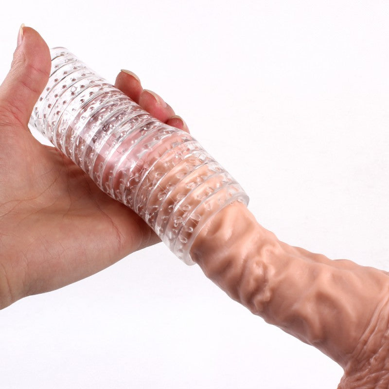 Wet Dreams Tight Grip Textured Stroker Sleeve – Clear