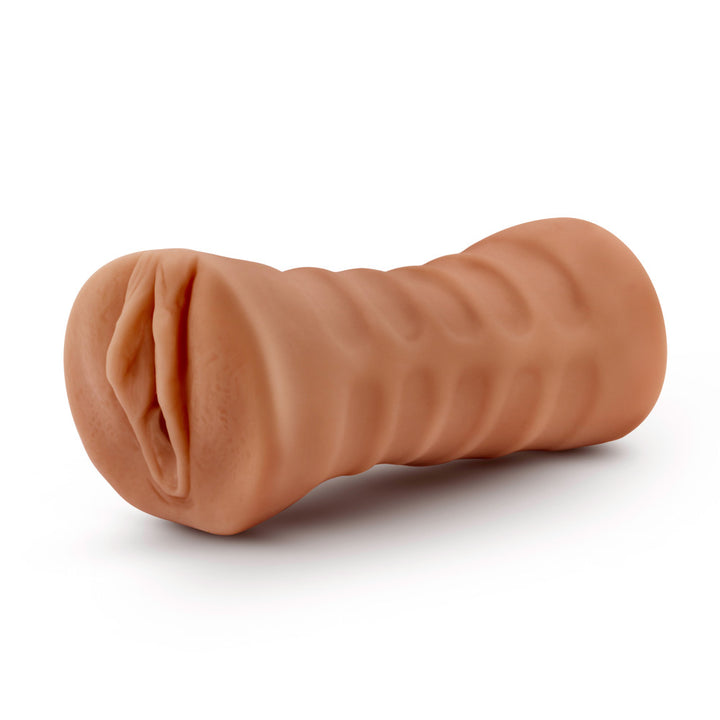 M For Men By Blush Julieta Realistic Vibrating Masturbator Stroker – Mocha