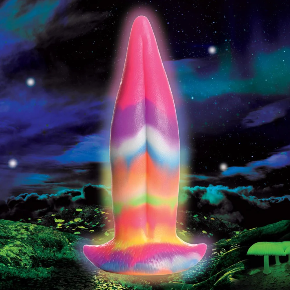 Creature Cocks Unicorn Kiss Glow-in-the-Dark Silicone Tongue Dildo