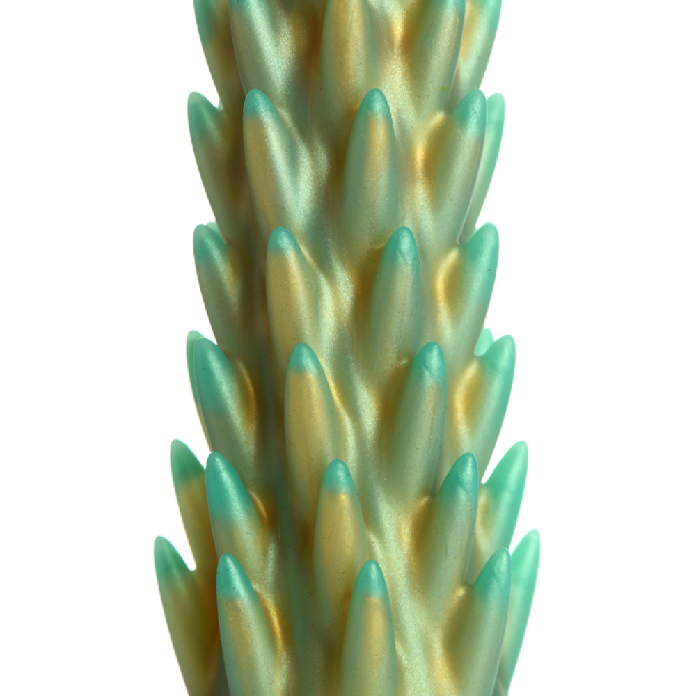 Creature Cocks Stegosaurus Spiky Silicone Fantasy Dildo – Gold & Teal