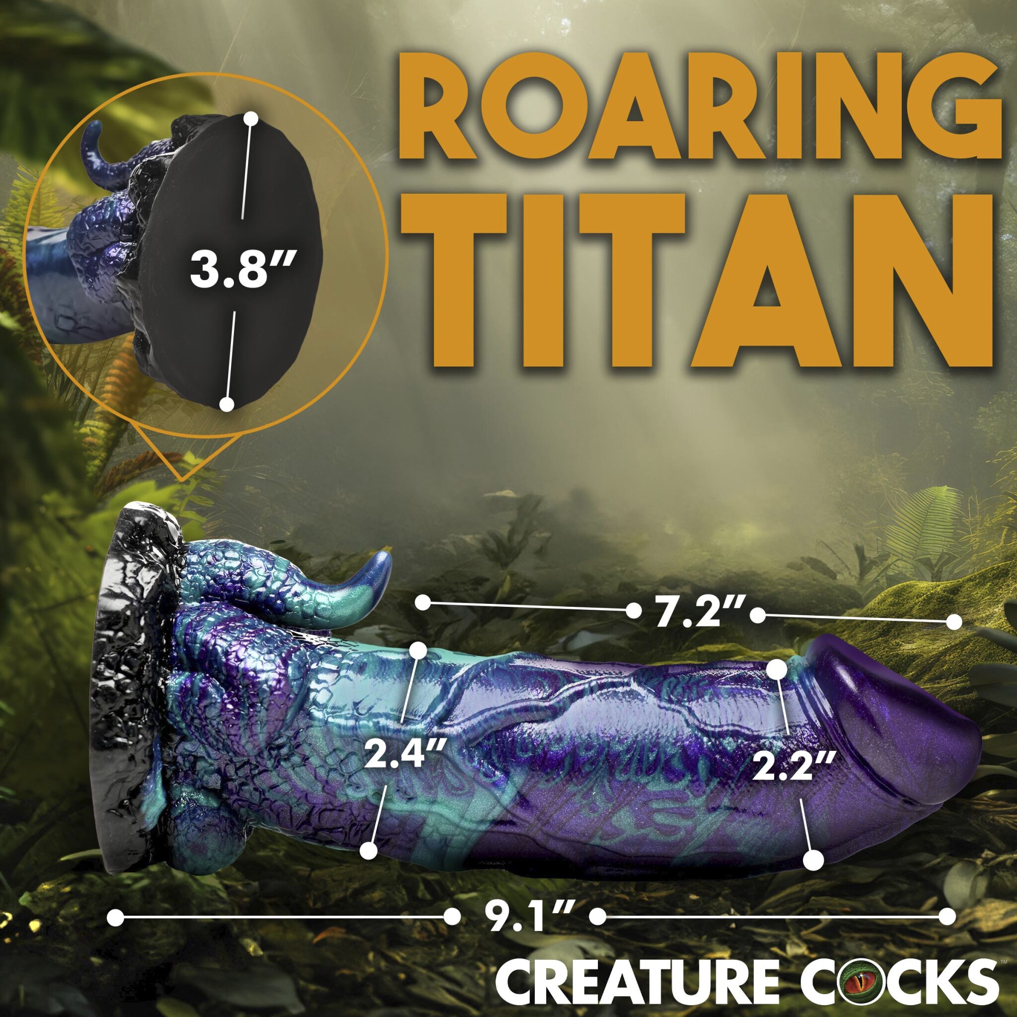 Creature Cocks XL Dino Dick Dinosaur Silicone Dildo