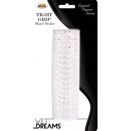 Wet Dreams Tight Grip Textured Stroker Sleeve – Clear