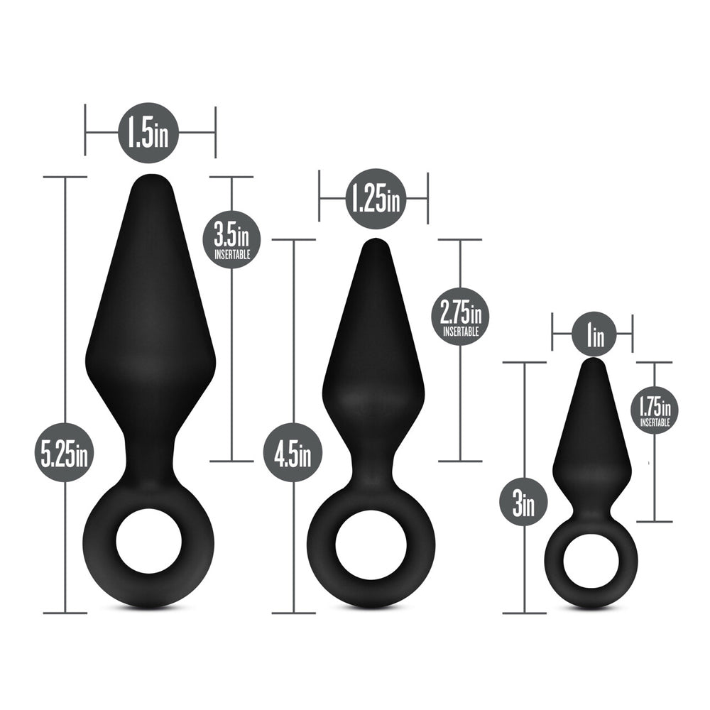 Anal Adventures Platinum By Blush Loop Kit Black Anal Plug