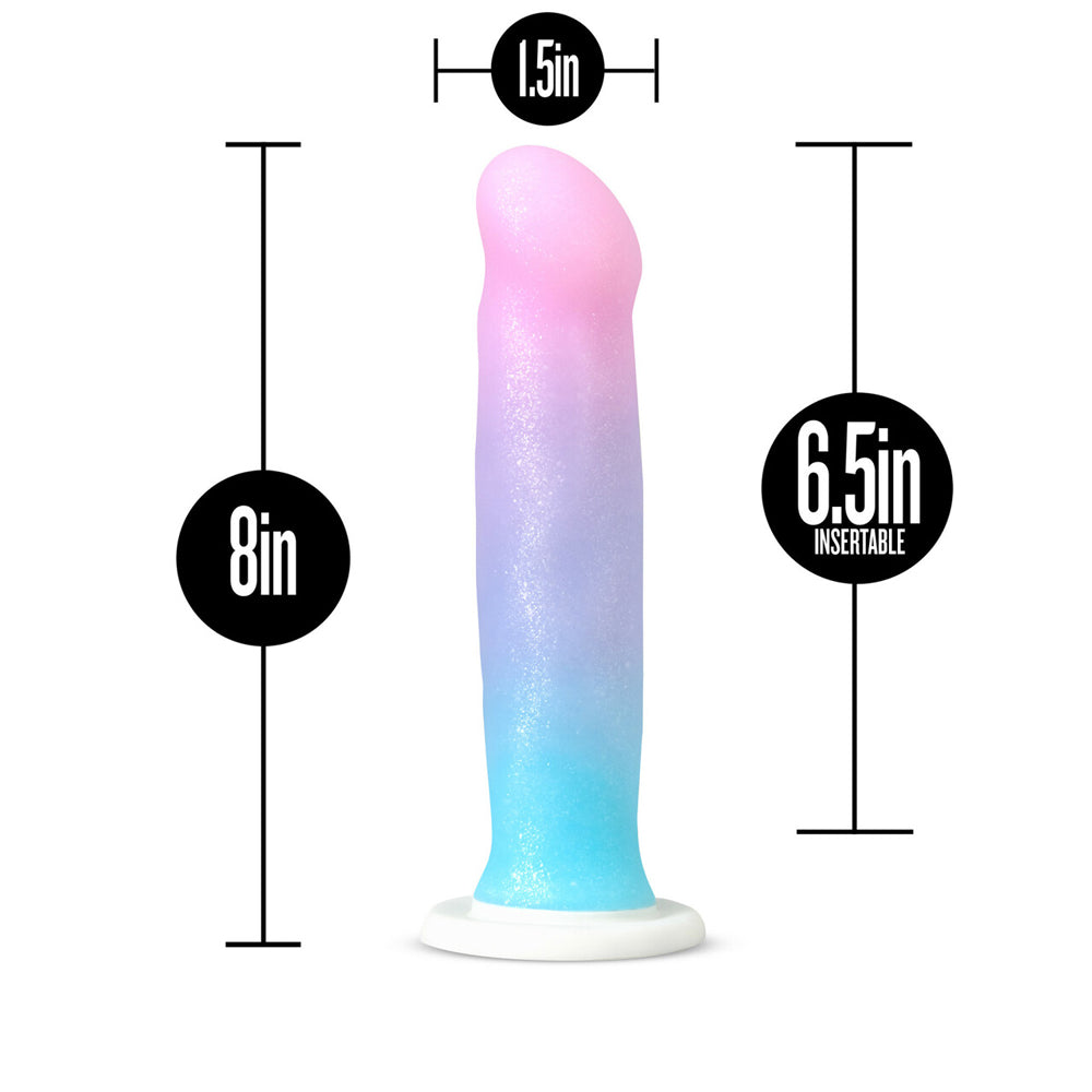 Avant D17 Lucky 8 Inch Silicone Dildo – Sparkly Ombre