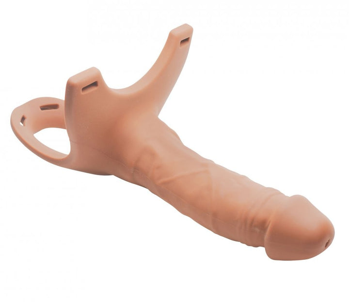 Size Matters Hollow Silicone Dildo Strap-on - Flesh
