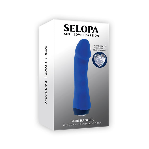 Selopa Blue Banger – 4.25 Inch Petite Silicone Vibrator