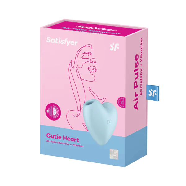 Satisfyer Cutie Heart Air Pulse Vibrator Silicone – Blue