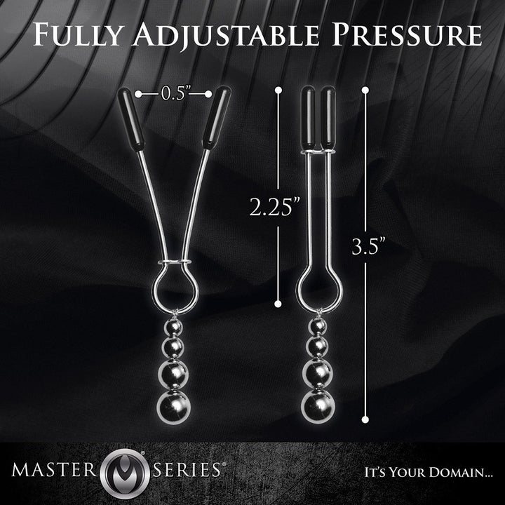 Master Series Adorn Triple Bead Nipple Clamp Set
