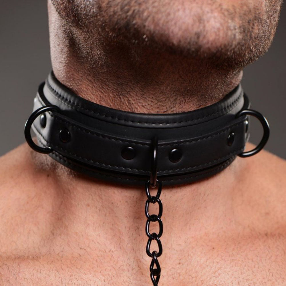 Master Series Collared Temptress Collar with Nipple Clamps