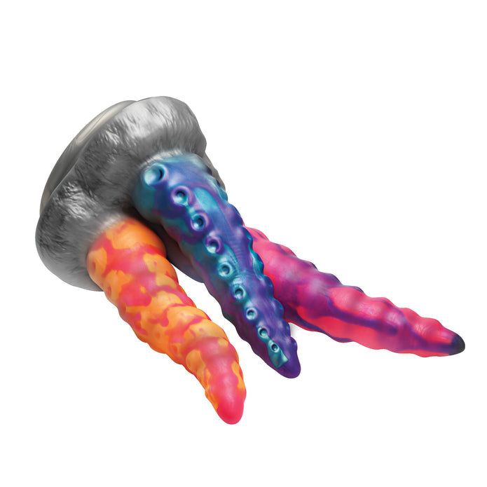 Creature Cocks Tenta-Trio Silicone Tentacle Dildo – Orange Pink Blue