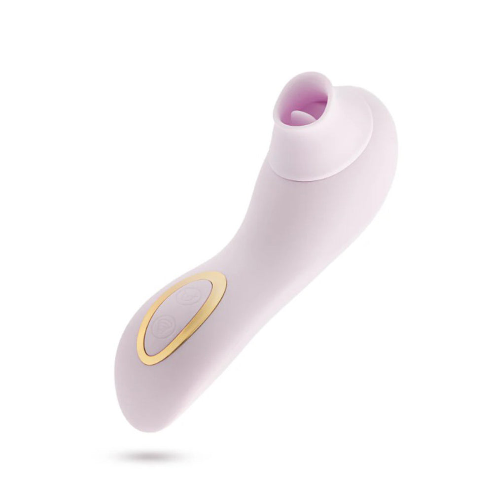 Delice Fleur by Blush Clitoral Stimulator Tongue Fluttering & Suction Toy - Barely Purple