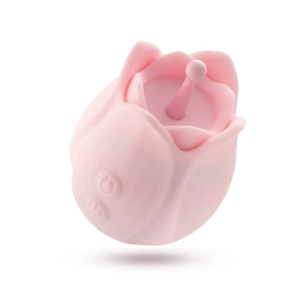 Play With Me by Blush Romantic Rose 3 Rosebud Heads Silicone Clitoral Vibrator - Pink