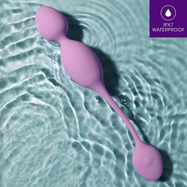 Wellness By Blush Raine Remote Control Vibrating Pelvic Floor Kegel Ball In Purple - 7 Vibration Modes Purio Silicone