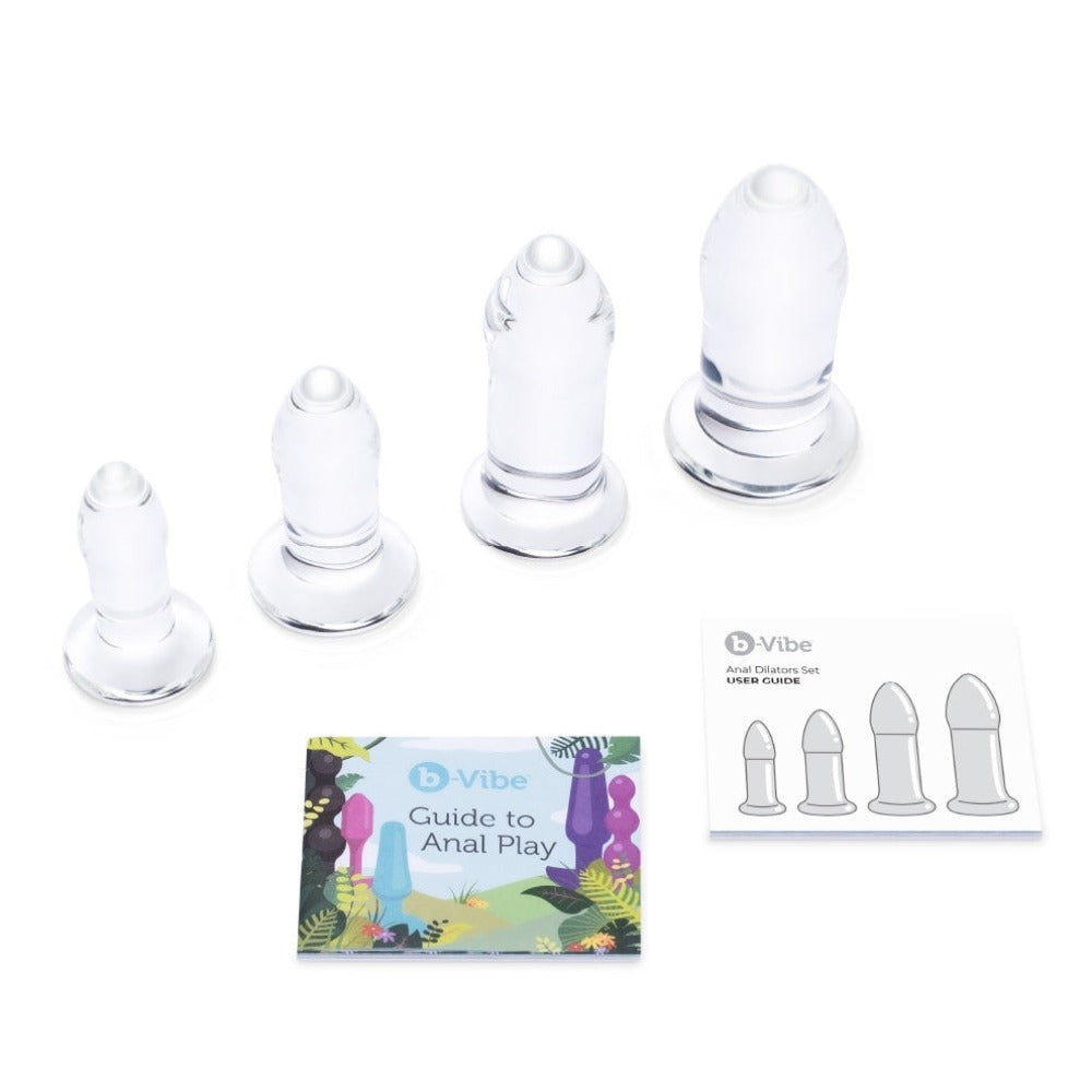b-Vibe Glass Anal Dilators Set - 4-Piece