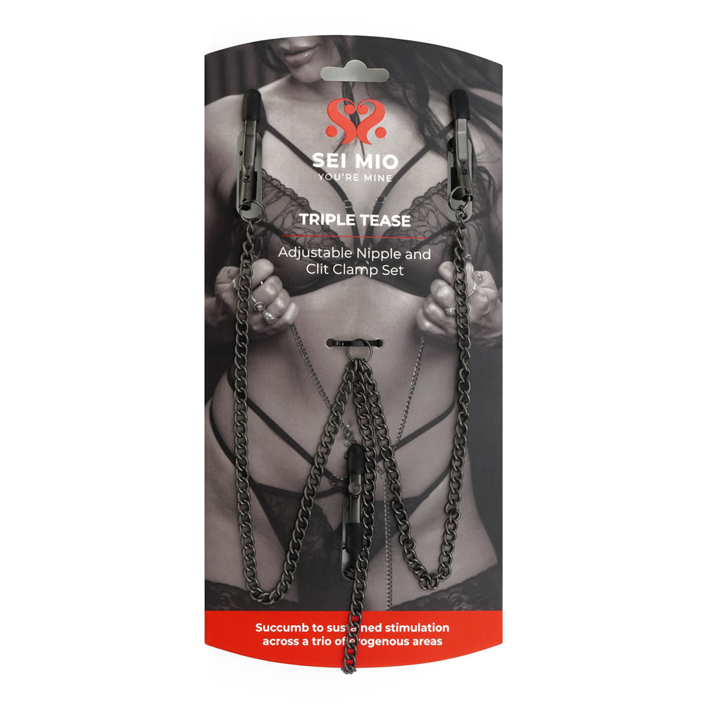 Sei Mio Triple Tease Nipple and Clit Clamps