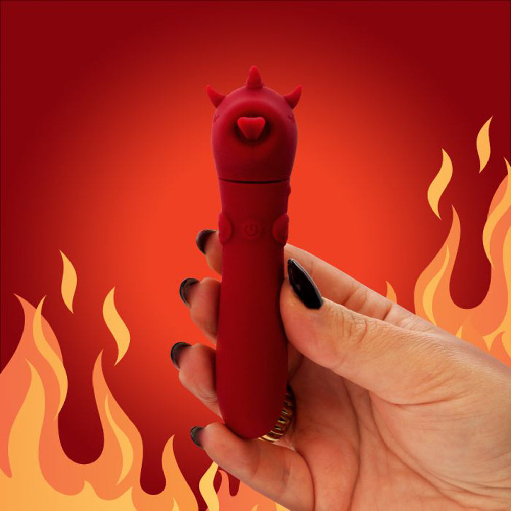 Unihorn Blaze Diablo Rechargeable Discreet Bullet Vibrator - Dark Red