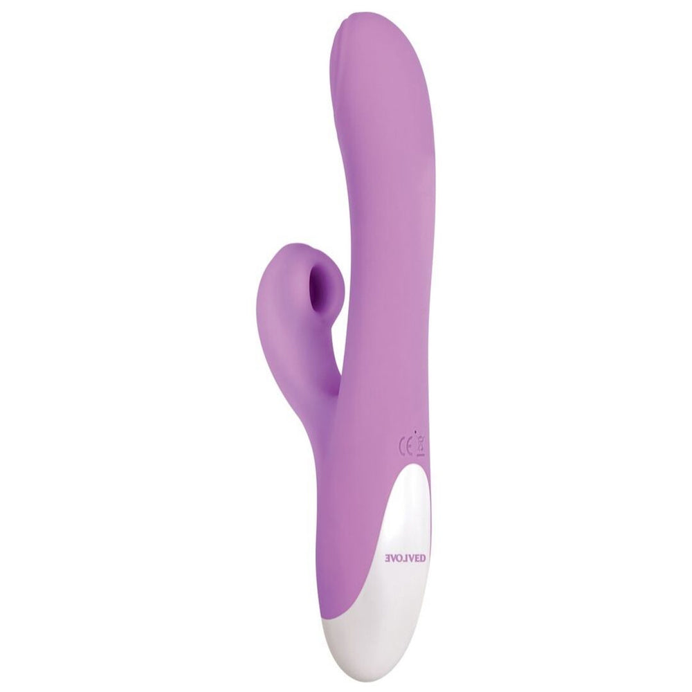Evolved Super Sucker G-Spot Thumping & Clitoral Suction Silicone Rabbit Vibrator - Purple