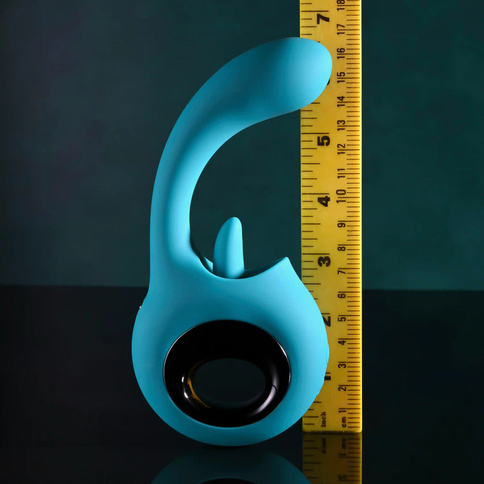 Evolved How Many Licks Dual Silicone Licking and G-Spot Vibrator - Teal